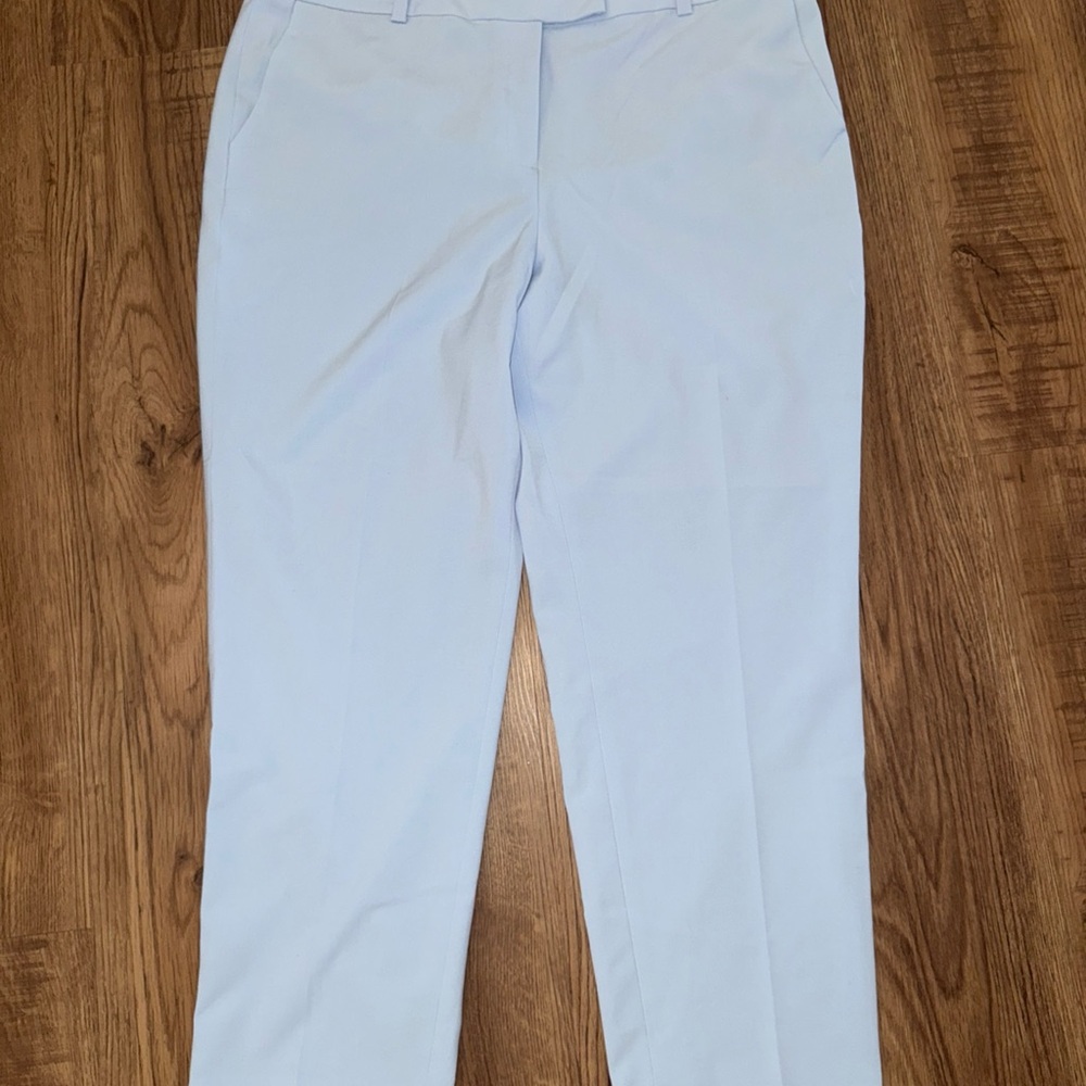The Limited Dress Pants Woman Plus Size 16  Blue Slim Ankle Flat Front Stretch